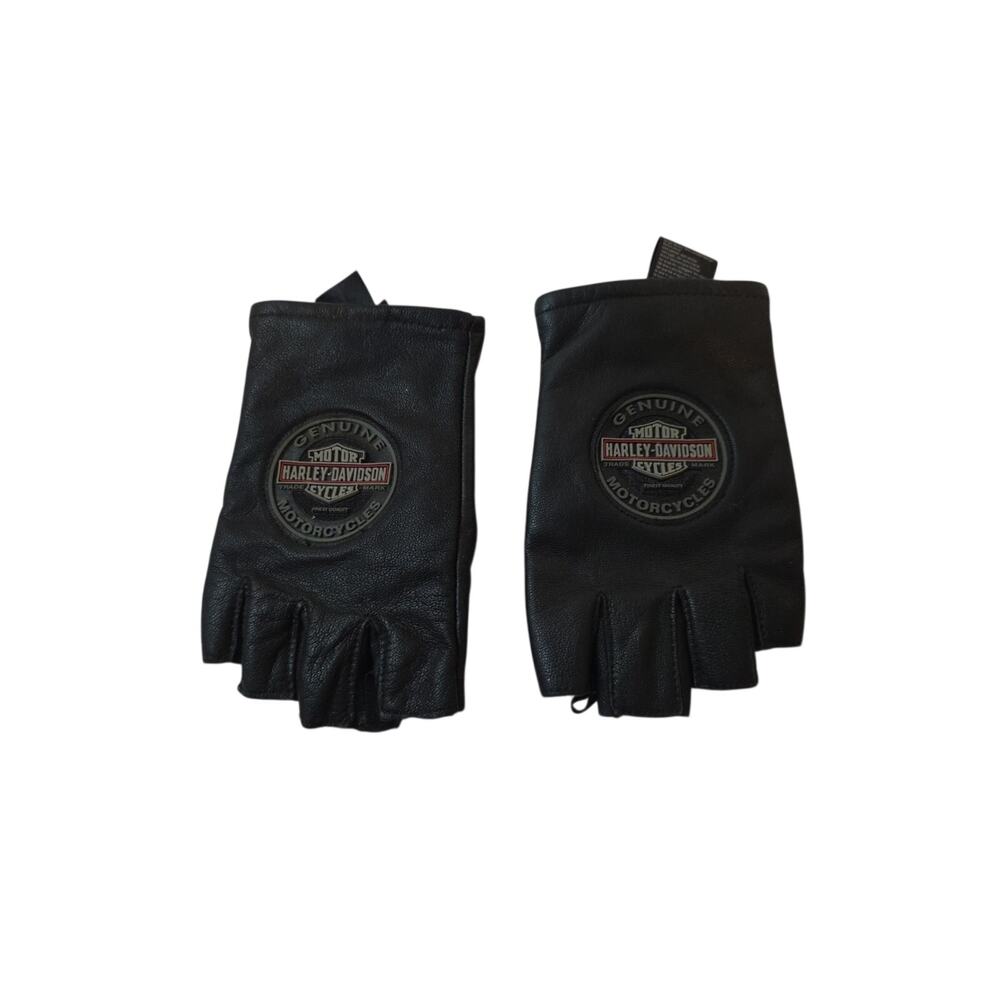 HARLEY DAVIDSON MOTORCYCLE men’s S black RIDING GLOVES FINGERLESS